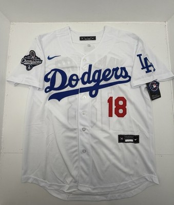 Yoshi Yamamoto #18 Dodgers 2025 WS Champion Patch Jersey Stitched