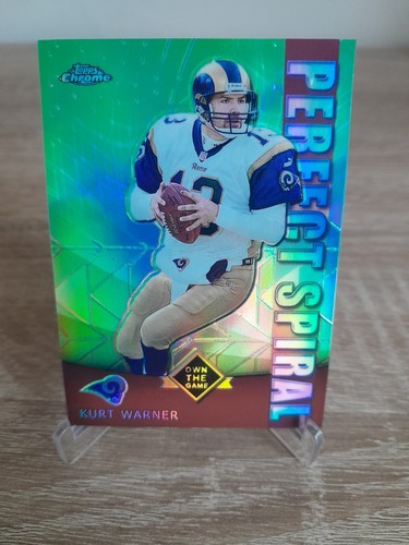 Kurt Warner 2001 Topps Chrome Own The Game Refractor Perfect Spiral