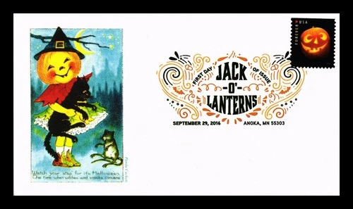 US COVER HALLOWEEN JACK O LANTERNS FIRST DAY ISSUE PANDA CACHET