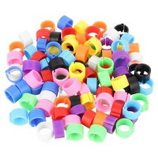 100Pcs Pigeon Foot Rings Bird Leg Bands Identification Clips Random Color