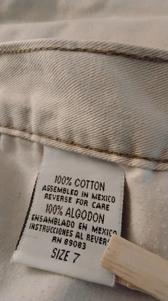 Pantalones Cortos Lei Workwear Talla 7 100% Algodón Beige Excelente Estado Informal Senderismo Foto 4 de 4