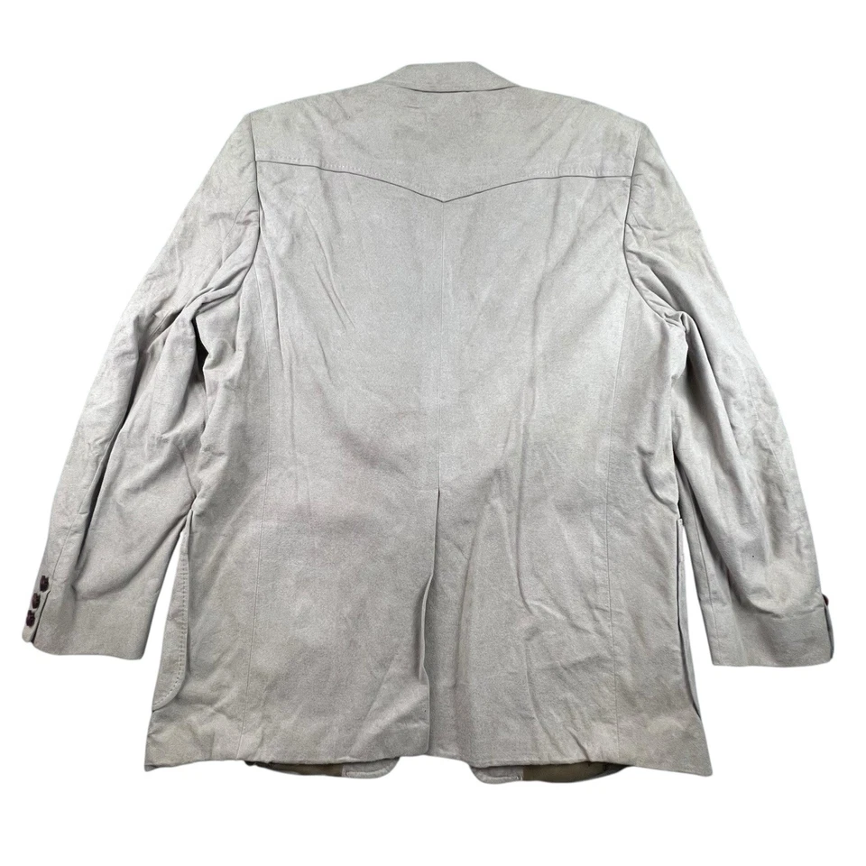 Blazer Vintage Oleg Cassini Hombres 46R Gamuza Cuero Western Yugo Rockabilly Chaqueta Foto 2 de 4