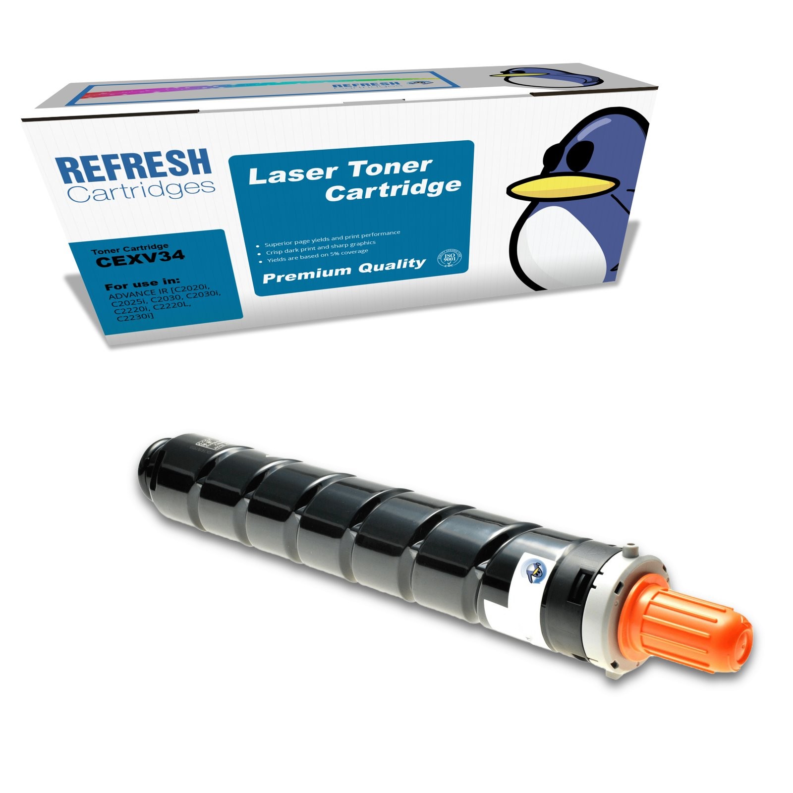 Refresh Cartridges Black C-EXV34 Toner Compatible With Canon Printers