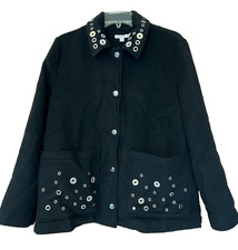 Chico's Wool-Blend Embellished Classic Versatile Black Jacket NWOT 12 Chico 2