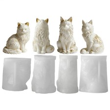 3D Cat Silicone Candle Mold DIY Animal Craft Resin Soap Plaster Chocolates Mold