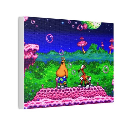 Toejam and Earl Panic On Funkotron Enhanced Graphics Canvas Stretched, 0.75''