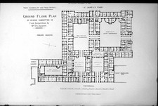 Old Design New Admiralty War Office Ground Floor Plan T G Jackson 1884 19th