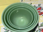 Fire King Jadeite Swirl Nesting/Mixing Bowls Set of Four (4) Vintage