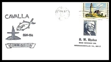 USS CAVALLA SSN-684 COMMISSIONING FEB 16 1973 NORFOLK VA NAVAL CACHET BX2