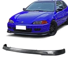 Front Bumper Lip Splitter For 92-95 Honda Civic Coupe Hatch 2dr 3dr, Black PU MU