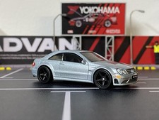 Hot Wheels Custom Mercedes-benz Clk Amg Black Series Premium Wheel Swapped Loose