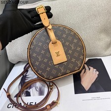 Louis Vuitton Petite Boite Chapeau 2Way Top Handle Crossbody Brown Gold Women 