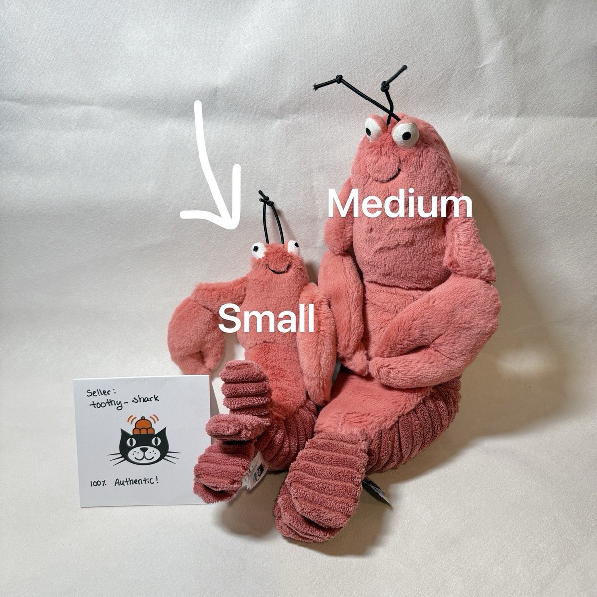 Jellycat [SMALL] Larry Lobster - No Tag Excellent Used Condition