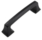 GlideRite 3 in CC Deco Base Cabinet Hardware Pull Knob Matte Black - 87380-MB-10