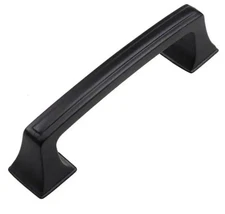 GlideRite 3 in CC Deco Base Cabinet Hardware Pull Knob Matte Black - 87380-MB-10