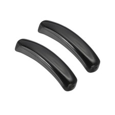 2 Pcs 36 x 10 mm Natural Curved Quartz Stone Crystal, Black Agate