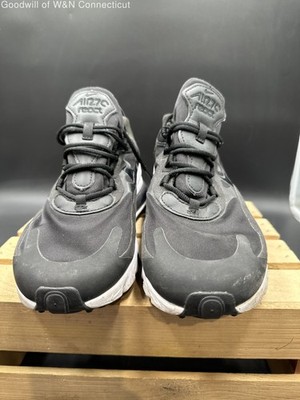 Nike Air Max 270 React Black White Grey Running Shoes Men's Size 11 COA