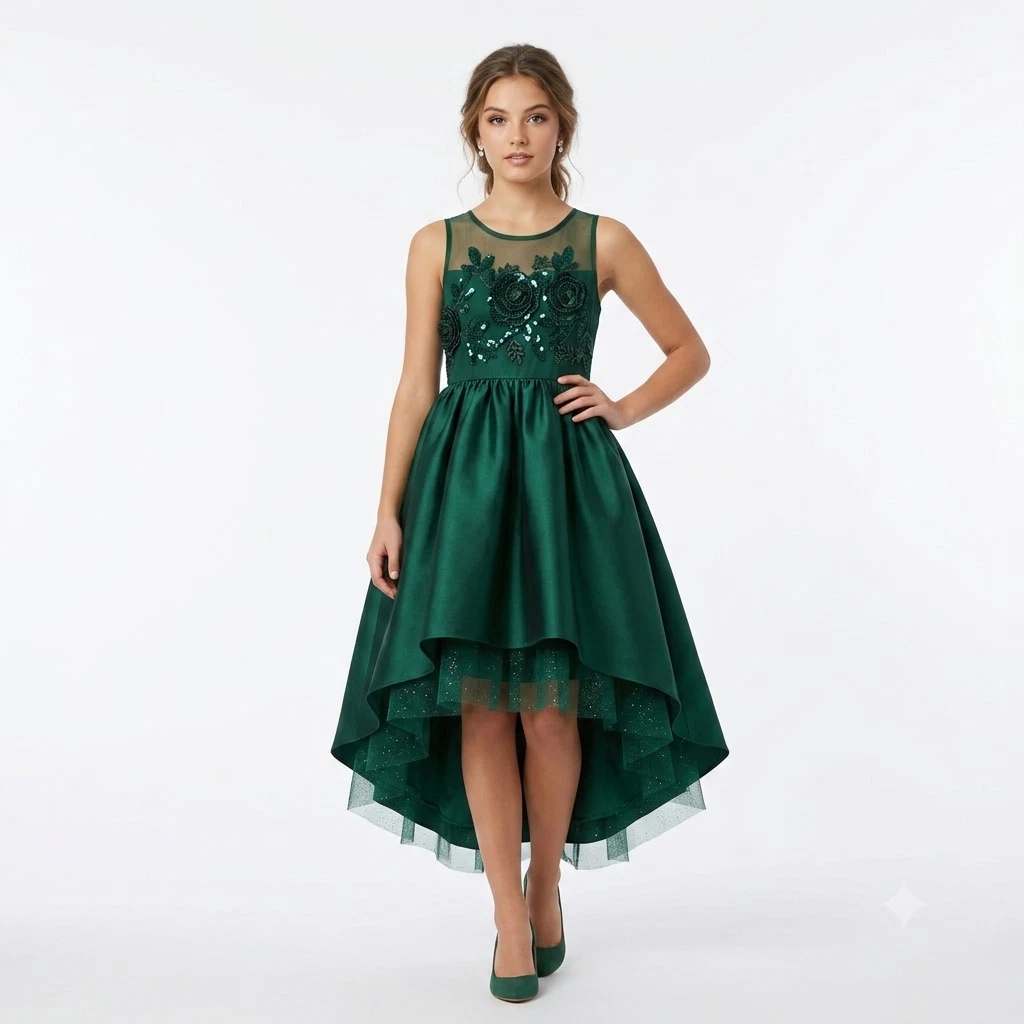 hunter green girls dress Hunter Green Flower Girl Dress In Girls' Dresses (Sizes 4 & Up) for sale