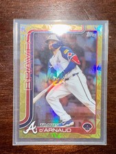 Travis d’Arnaud 2025 Topps Series 1 Gold Spring Training /50 Atlanta Braves #325