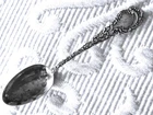 Antique Sterling WALLACE LOUVRE 1893 Demitasse Spoon SCROLLS ART NOUVEAU Mono