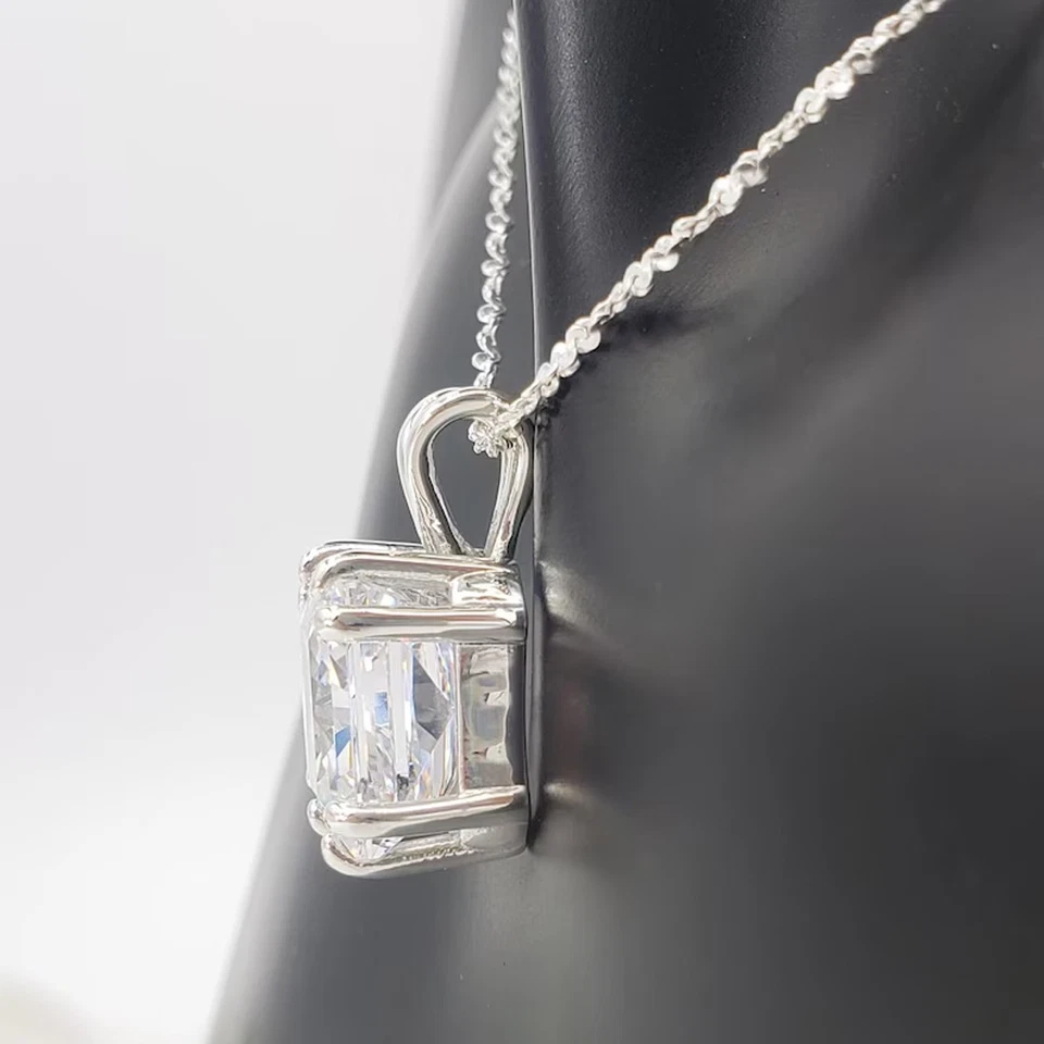 Gorgeous 6.40 Ct Certified White Diamond Necklace, FREE Diamond studs! - Image 3 of 4