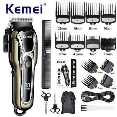 Kemei Herren Akku Haarschneider Profi Akku Friseur Haarschneidemaschine
