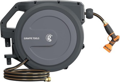 Giraffe Tools Garden Water Hose Reel Wall Mount 1/2-IN 78-FT with Metal Bracket