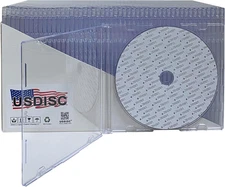 CD Jewel Cases Slimline 5.2mm, Single 1 Disc, Clear, Pack of 10