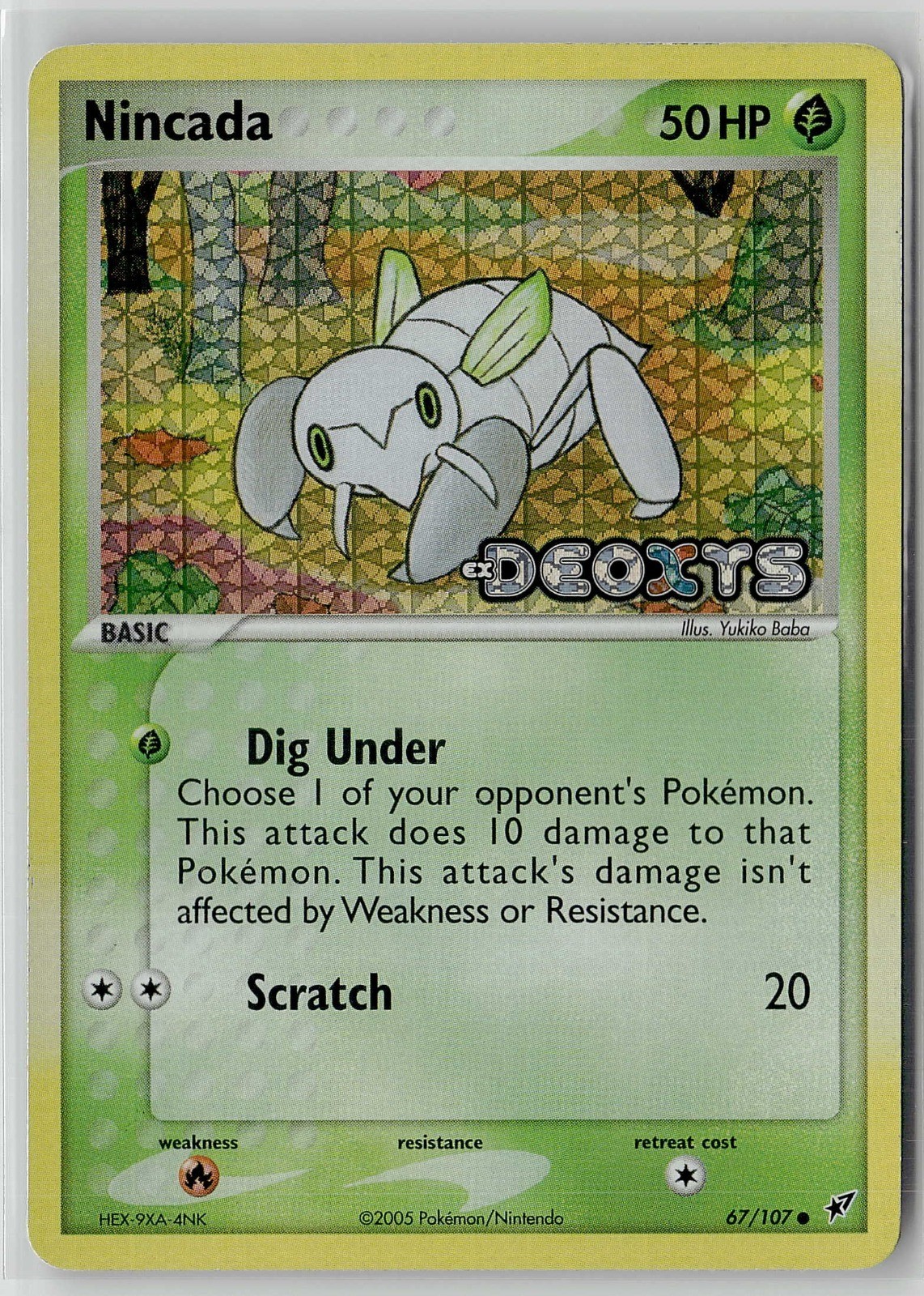 Nincada 2005 EX: Deoxys #067/107 Reverse Holo Price Guide - Sports