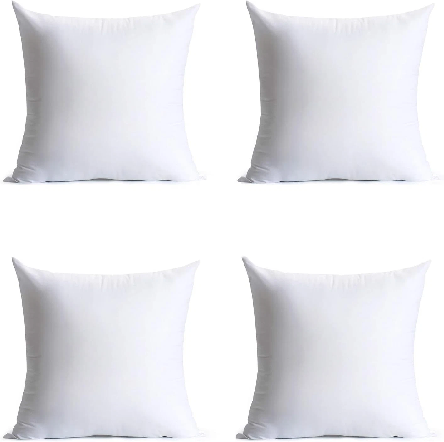 18 X 18 Inches Pillow Inserts, Set of 4 Hypoallergenic Brushed Microfiber