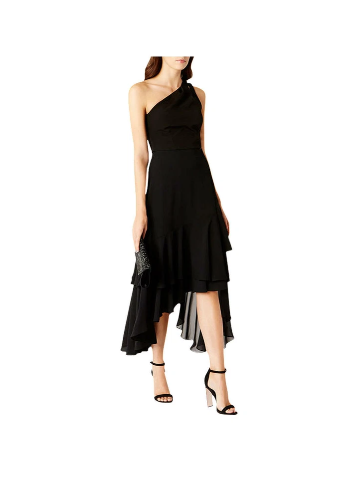 Coast Rara Frill Skirt Black Size Uk 6 Rrp £79 CR102 BB 09 - Image 3 of 4