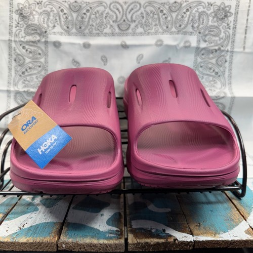HOKA One One Ora Recovery Slides 3 Mens Size 12 Sandals Beet Root shoes - Picture 4 of 11