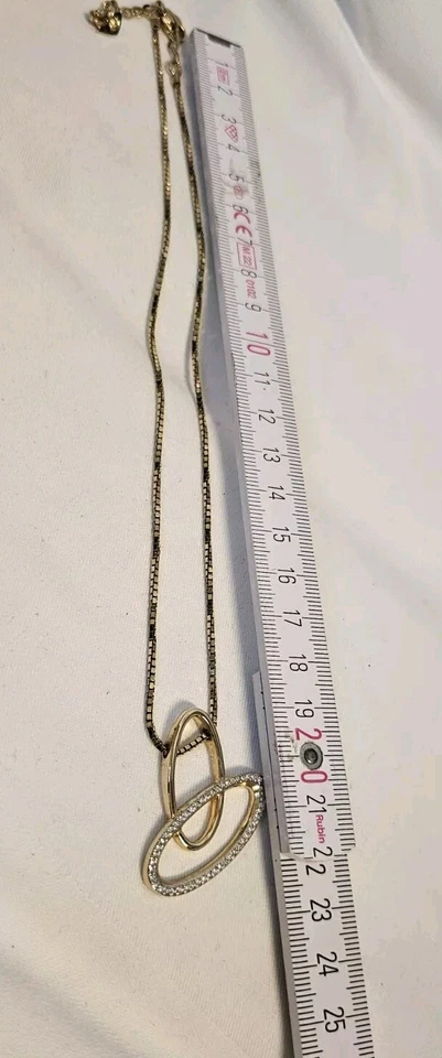 Swarovski Collier Halskette mit Anhänger 18 Karat hochw.Vergoldet mit... - Bild 4 von 4
