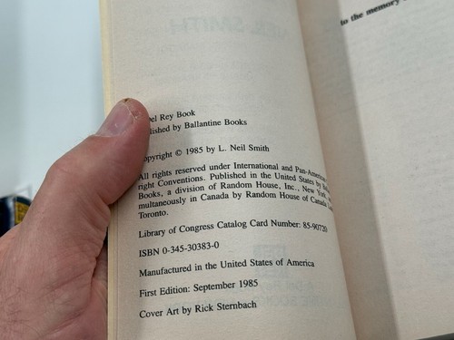 L. Neil Smith Sci-Fi Del Rey Four PB Lot: Various Titles - Picture 14 of 14