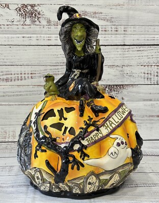 RARE Halloween Display Blue Sky Clayworks Heather Goldmine Witch