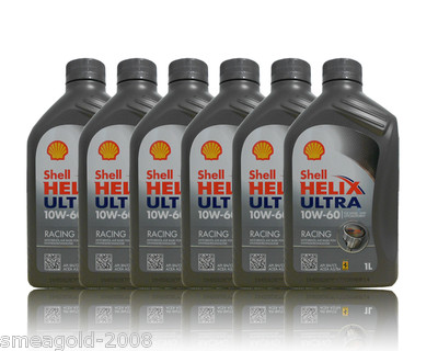 Shell Helix Ultra Racing 10W-60 6 x1 Liter Motorenöl