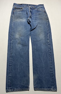 Vintage Levis Jeans Mens 33x33 501xx Blue Denim Button Fly Mexico