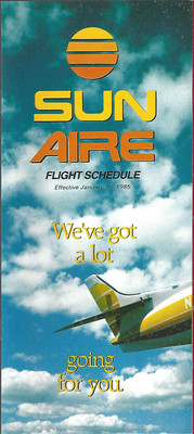Sun Aire system timetable 1/15/85 [6101] Buy 4+ save 25%