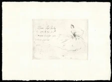 Henri le Riche. Dry tip for exhibition. circa 1930. Modern Print