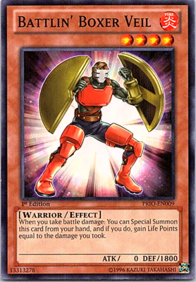Yu-Gi-Oh! Battlin' Boxer Veil Card – PRIO-EN009 Common 1st Edition From Primal Origin Set