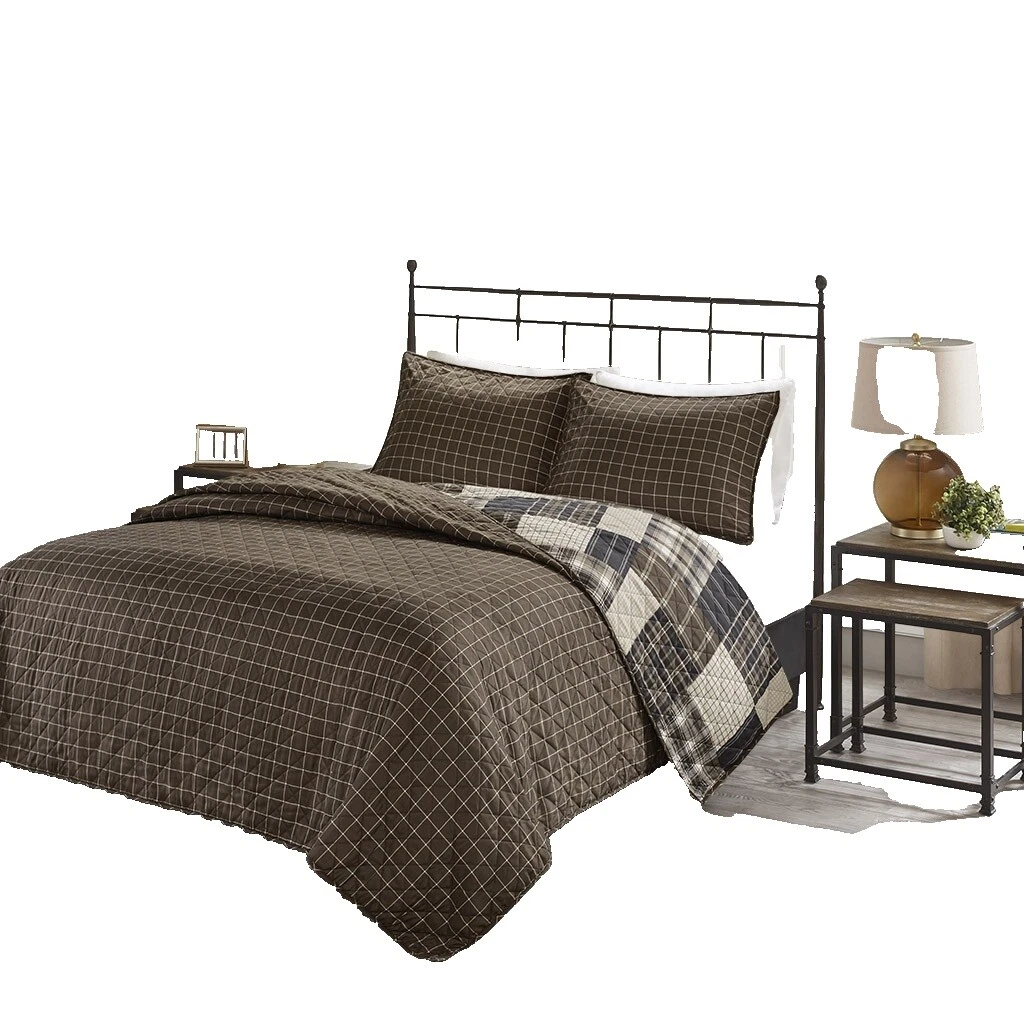 Edredones a Cuadros Marrón, colchas y cobertores para cunas