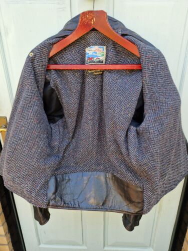 Vintage Aero Leather Motorcycle Jacket Front Quarter Horsehide 42 Black - Picture 10 of 18