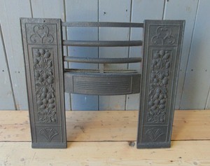 Reclaimed Victorian Cast Iron Fire Front Grate Fireplace Hearth Ebay