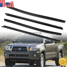 For 2005-2015 Toyota Tacoma Window Weatherstrip Door Belt Molding Trim Black Set