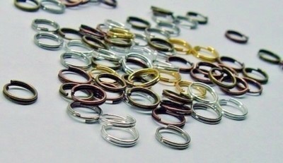 8mm SPLIT RINGS ~Color MIX (Double jump ring) Connectors Jewelry Findings 5/16''