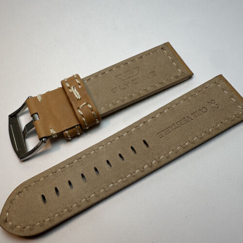 Glycine Beige Hommes Sangle Mint NOS Band pour Wristwatch - Photo 2 sur 3
