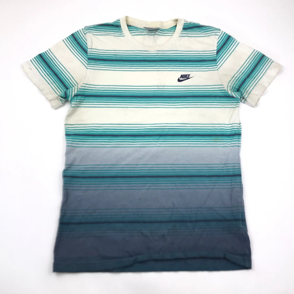 Nike Shirt Size Medium M Blue White Tee Short Sleeve Top Adult