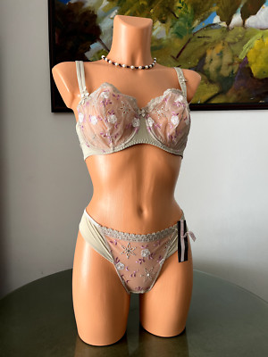 NWT Simone Perele MARQUISES Bra / Thong Set, sz 36E / INT 3