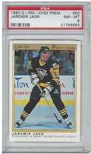 1990 Jaromir Jagr O-Pee-Chee Premier OPC #50 PSA 8 NM-MT Hockey Card - Rookie 