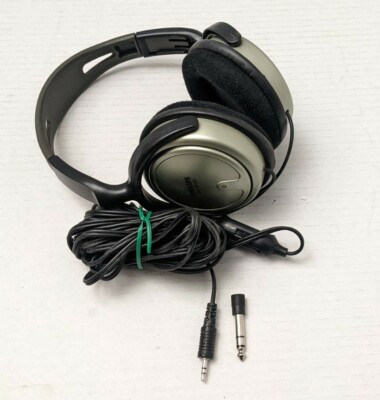 Philips SBC HP250 Headband Headphones Silver/Black Tested - Main Image